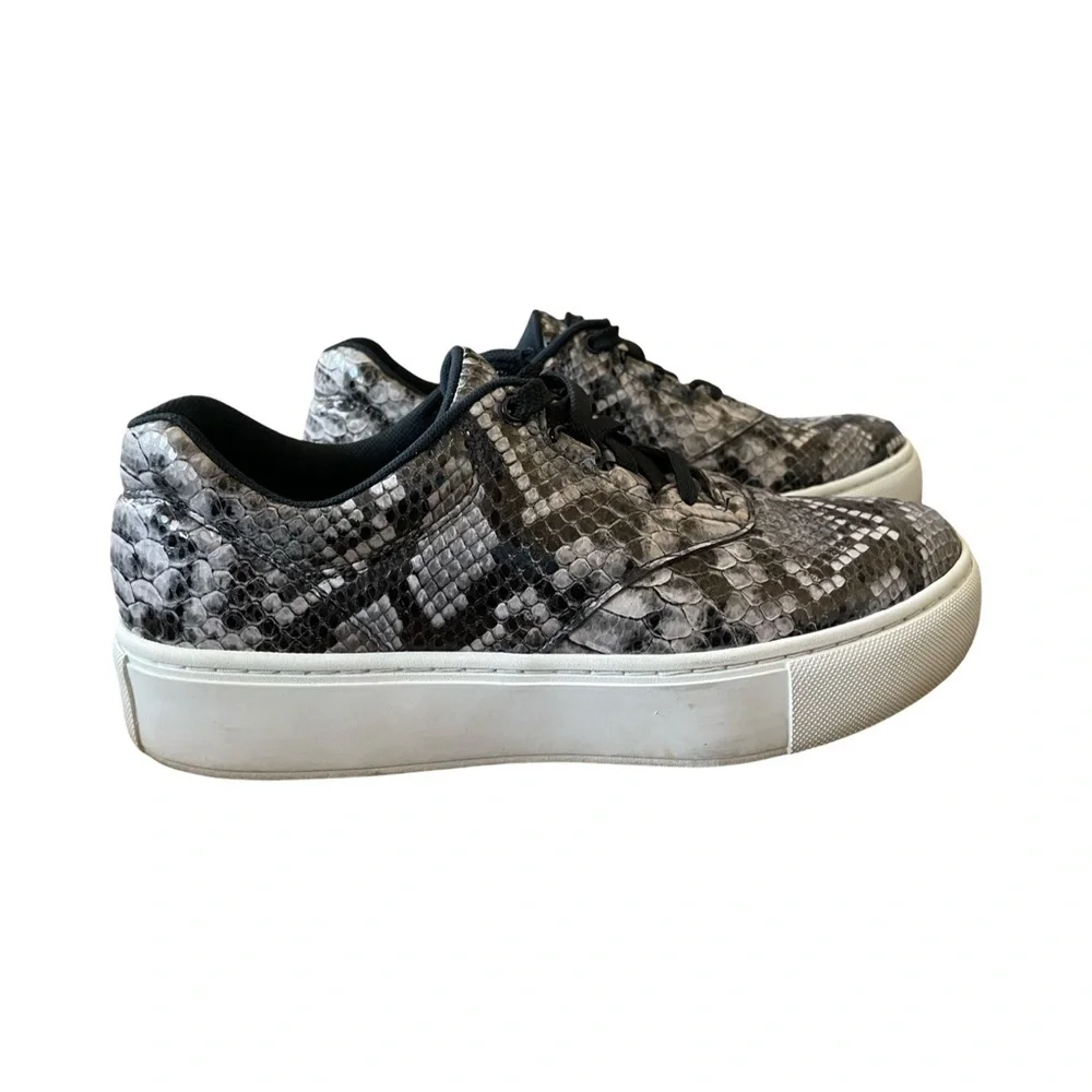 SAS Free Rein Leather Lace Up Platform Sneaker Mamba Snake Print Size 7
